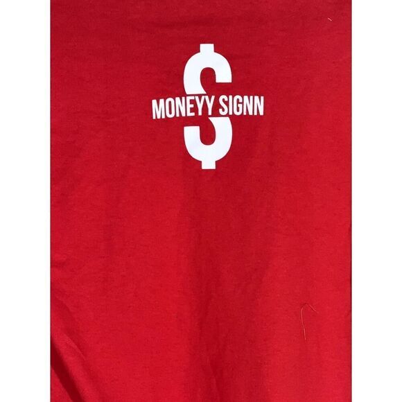 Red Moneyy Signn Short Sleeve Mens Shirt (S) - Picture 4 of 6